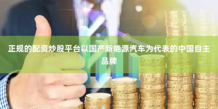 正规的配资炒股平台以国产新能源汽车为代表的中国自主品牌